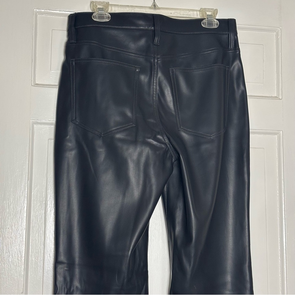 J. Crew Black Faux Leather-Style Bikercore Pants Women’s Size 30 - Picture 3 of 9